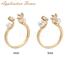 Brass Micro Clear Cubic Zirconia Cuff Finger Rings Setting KK-T056-51G-NF-4