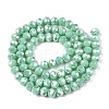 Electroplate Glass Beads Strands EGLA-A044-P6mm-B14-3