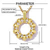 Brass Micro Pave Clear Cubic Zirconia Pendants CU-OY001-65G-2