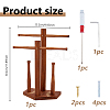 Baseball Wooden Jewelry Ring Display Tower Stands ODIS-WH0086-223A-2