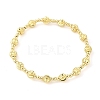 Brass Round Beaded Stretch Bracelets for Women Men LS-BJEW-Z129-01G-2