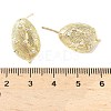 Brass Micro Pave Clear Cubic Zirconia Stud Earring Findings KK-Z106-02G-02-3
