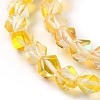 Electroplate Transparent K9 Glass Beads Strands X-GLAA-L028-8mm-B03-2