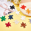   48Pcs 12 Colors Maple Leaf Computerized Embroidery Cloth Iron on/Sew on Patches DIY-PH0009-38-5