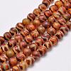 Natural Tibetan Style dZi Beads Strands G-P229-A-07A-6mm-1