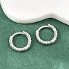 Brass Huggie Hoop Earrings KK-CBA8324-18D-P-1