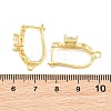 Brass Micro Pave Cubic Zirconia Hoop Earring Findings CU-CBAB5B4-07G-3