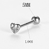 316L Surgical Stainless Steel Micro Pave Clear Cubic Zirconia Tongue Rings FS-WG6EDE0-03-5
