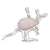 Natural Rose Quartz Pendants G-A176-A11-1