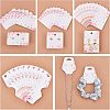 200 Pcs 4 Styles White Cardboard Display Cards CDIS-CA0001-13-6