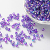Bicone AB Color Plated Eco-Friendly Transparent Acrylic Beads TACR-A003-4mm-21-1