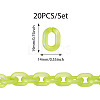 20Pcs Transparent Acrylic Quick Link Connectors OACR-TADJ0001-03G-2