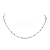 304 Stainless Steel Enamel Link Chains Necklaces NJEW-JN04788-1