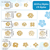   190Pcs 19 Styles Brass Spacer Beads FIND-PH0017-86-2