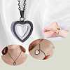 1Pc Stainless Steel Heart Pendant Urn Ashes Necklaces NJEW-CN0001-17B-4