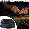 Flat Cowhide Leather Jewelry Cord LC-GF0001-10A-04-4