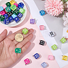 40Pcs 2 Colors Transparent/Opaque Acrylic Enamel Pendants TACR-SC0002-69-3