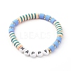 Handmade Polymer Clay Beads Stretch Bracelets Sets BJEW-JB06353-02-7
