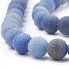 Dyed & Heated Natural Blue Aventurine Beads Strands G-T106-207-01-2