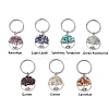 7Pcs 7 Styles Gemstone Keychains KEYC-JKC00770-1