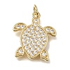Brass Micro Pave Clear Cubic Zirconia Pendants CU-CBAA556-06B-1