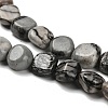 Natural Black Netstone Beads Strands G-P497-01E-73-4