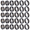 30Pcs 6 Styles 201 Stainless Steel Grooved Finger Ring Settings STAS-ME0003-12EB-1