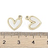 304 Stainless Steel Pave Shell Heart Charms STAS-L022-403G-3