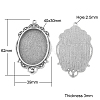 Tibetan Style Pendant Cabochon Settings X-TIBEP-A22962-AS-LF-1