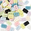2-Hole Glass Buttons PORC-R010-06-1