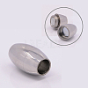 304 Stainless Steel Magnetic Clasps with Glue-in Ends STAS-E006-94-1