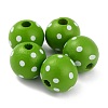 Dyed Natural Wooden Beads WOOD-O005-01C-1