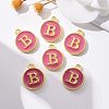 Golden Plated Alloy Enamel Charms ENAM-S118-08B-5