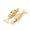 Rack Plating Brass Micro Pave Cubic Zirconia Pendants KK-M309-38B-G-2