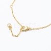 Brass Micro Pave Clear Cubic Zirconia Pendant Necklaces NJEW-J059-01T-4