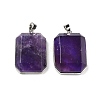 Natural Amethyst Pendants G-B139-02P-06-1