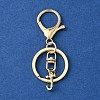 Alloy Initial Letter Charm Keychains KEYC-YW00006-10-1