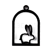 Acrylic Open Back Bezel Pendants MACR-WH0007-25-1