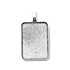 Tibetan Style Alloy Pendant Cabochon Settings X-TIBEP-N003-02AS-1