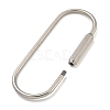 304 Stainless Steel Screw Carabiner Lock Charms STAS-C092-05A-P-2