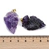 Raw Rough Natural Amethyst Pendants G-G162-01G-02-3