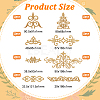  16Pcs 8 Style Polyester Computerized Embroidery Iron on/Sew on Patches PATC-NB0001-10-2