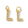 Real 18K Gold Plated Brass Micro Pave Clear Cubic Zirconia Charms KK-E068-VB452-L-2