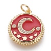 Brass Micro Pave Cubic Zirconia Pendants KK-O113-04G-B-1