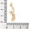 Rack Plating Brass Micro Pave Cubic Zirconia Pendants KK-P241-06G-3