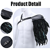 PU Leather & Feather Fencing Sheath AJEW-WH0314-233-6
