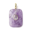 Natural Amethyst Faceted Pendants G-B186-01G-02-1