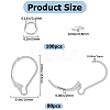 80Pcs 304 Stainless Steel Leverback Earring Findings STAS-SP0001-18P-2