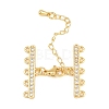 Brass Micro Pave Cubic Zirconia Chain Extender ZIRC-Q022-030G-NR-1
