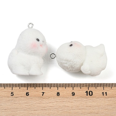 Flocky Resin Pendants FIND-A052-06D-1
